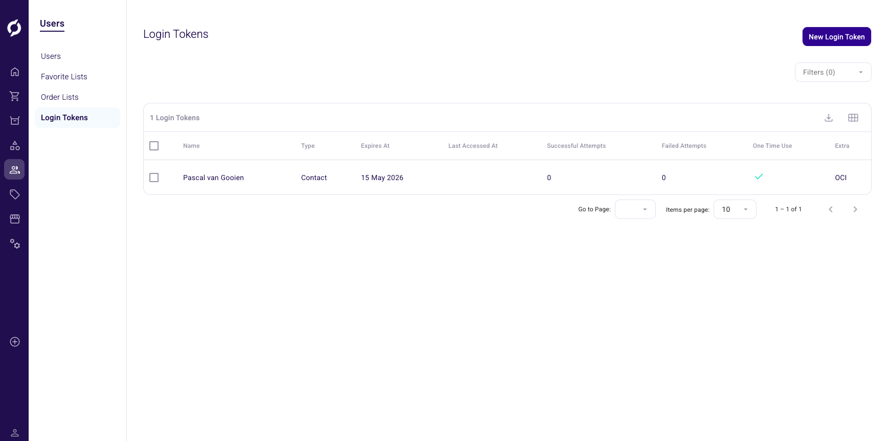 Login tokens overview