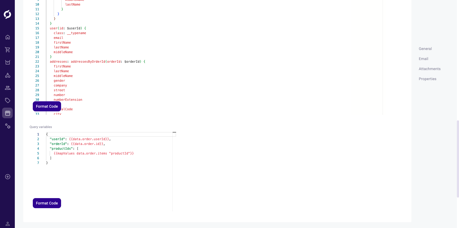 Document template properties